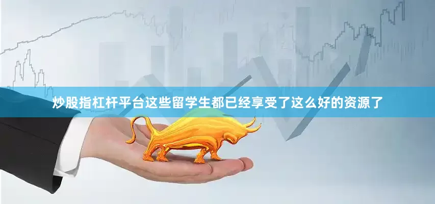 炒股指杠杆平台这些留学生都已经享受了这么好的资源了