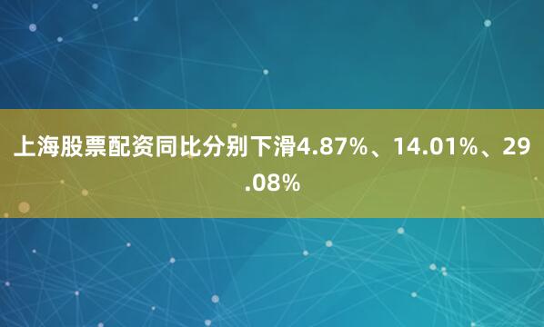 上海股票配资同比分别下滑4.87%、14.01%、29.08%